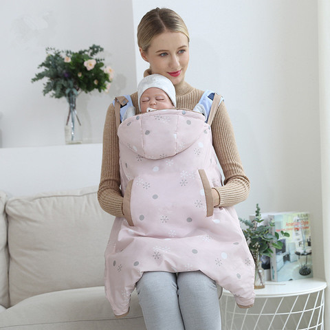 mochila porta bebe juguete Invierno Bebé portador para bebé con Honda cubierta al aire libre espesar capa alargada impermeable a prueba de viento Hoodie bebé saco de dormir Swaddle ► Foto 1/6