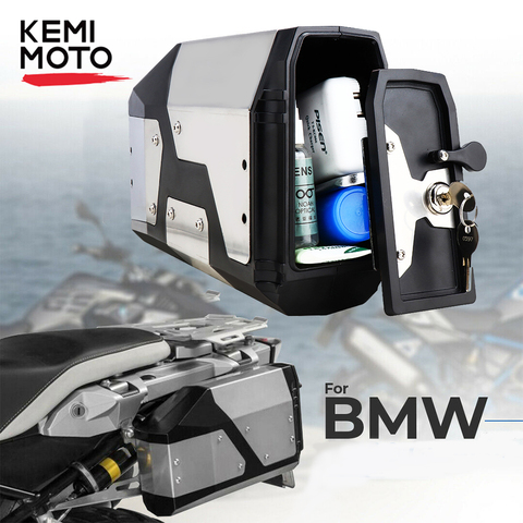 ¡Gran venta! Caja de Herramientas para BMW r1250gs r1200gs lc y adv Adventure todos los años 2012 para BMW r 1200 gs caja de aluminio con soporte lateral izquierdo ► Foto 1/6