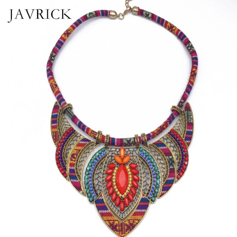 Gargantilla llamativa con pechera gruesa para mujer, collar con colgante Torque, estilo bohemio, indio, africano, egipcio, collares tribales, decoración para el cuello ► Foto 1/6