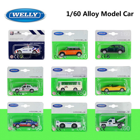 WELLY-Mini coche de juguete de Metal para chico, vehículo especial de aleación, remolque, Tractor de autobús, Toyota Corolla/Airport, escala 1:60 ► Foto 1/6