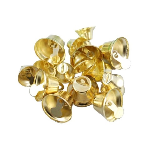 6-65mm chapado en oro campanas de trompeta con adornos mini Jingle campanas para artesanías hechas a mano DIY para colgando de la fiesta de Navidad de la boda decoración ► Foto 1/6