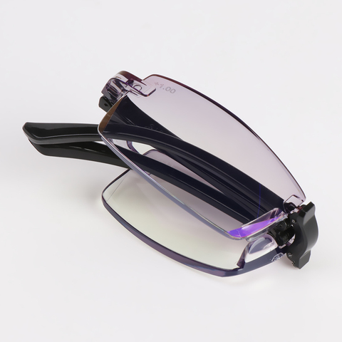 Nuevas gafas de lectura plegables con estuche, gafas para presbicia bloqueadoras de luz azul para hombres y mujeres, gafas para ordenador + 100 ~ + 400 ► Foto 1/6