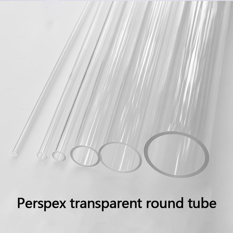 Perspex-tubo redondo transparente de 50cm de longitud, tubo acrílico de 16mm ~ 90mm de alto transparente para pecera, 1 Uds. ► Foto 1/3