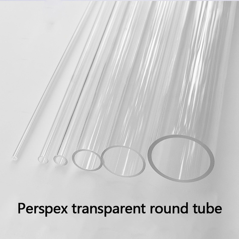 Perspex-tubo redondo transparente de 50cm de longitud, tubo acrílico de 16mm ~ 90mm de alto transparente para pecera, 1 Uds. ► Foto 1/3