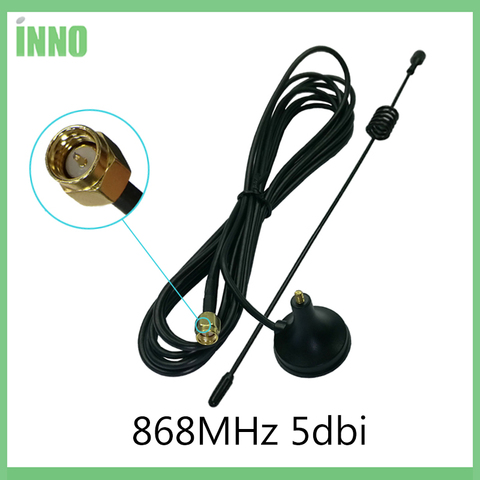 Antena de 868 Mhz, 900 - 1800 Mhz GSM 3G 5dbi SMA macho con Cable de 300cm 868 mhz 915 mhz ► Foto 1/6