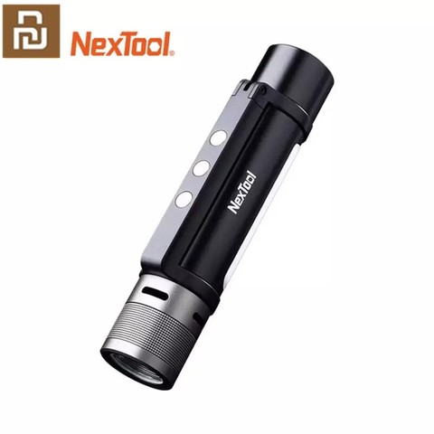 NexTool-Linterna portátil con alarma y luz doble, artículo con zoom y batería recargable USB-C, 6 en 1, 1000lm, ideal para el trabajo o camping ► Foto 1/6