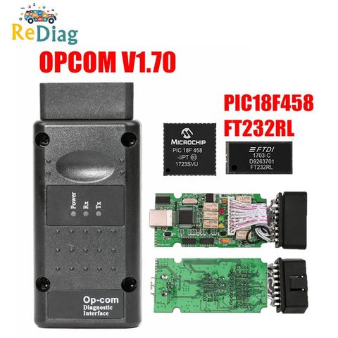 OP COM para Opel V1.70 OBD2 OP-COM escáner de diagnóstico de coche Real PIC18f458 OPCOM para Opel auto herramienta de diagnóstico Flash del Firmware ► Foto 1/6