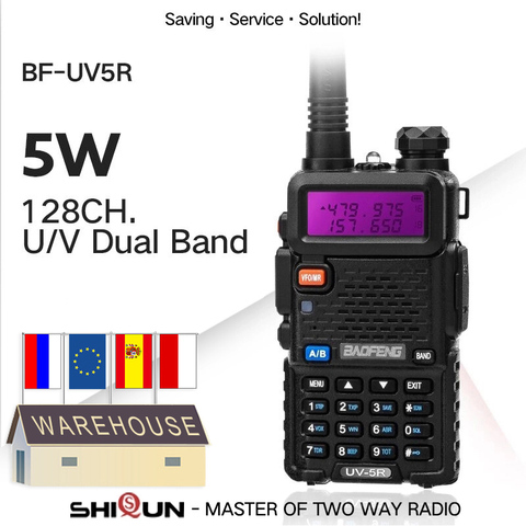 Baofeng-Walkie talkie portátil UV-5R de doble banda UHF VHF y 5W, radio bidireccional, transceptor, HF, 1 o 2 unidades ► Foto 1/6