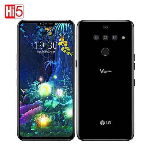 LG-teléfono inteligente V50 V500N ThinQ, Original, 6GB RAM 128GB ROM de 6,4 pulgadas, cámara trasera Triple de 16MP, LTE, desbloqueado con huella dactilar ► Foto 1/4