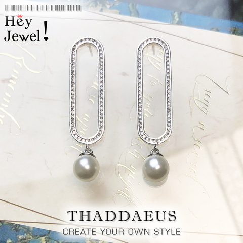 Pendientes clásicos de gota de perlas para mujer, regalo de alta calidad, estilo versátil eterno, joyería fina femenina en plata de ley 925 ► Foto 1/6