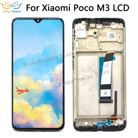 Pantalla LCD Original de 6,53 pulgadas para Xiaomi Poco M3, marco de Digitalizador de Panel táctil para Pocophone M3 M2010J19CG ► Foto 1/6