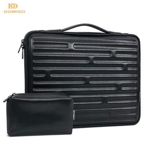 MCHENG-funda impermeable para portátil, 10, 13, 14, 15,6 pulgadas, funda suave, bolsa de transporte con accesorios, negra ► Foto 1/6