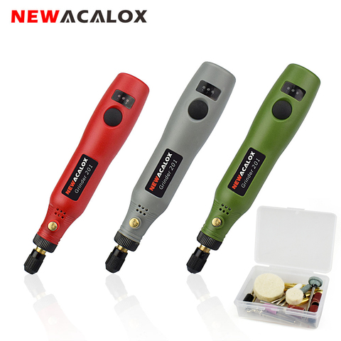 Mini máquina de molienda inalámbrica NEWACALOX USB 5V DC 10W, Kit de herramientas rotativas de velocidad Variable, pluma de grabado para pulir y pulir ► Foto 1/6