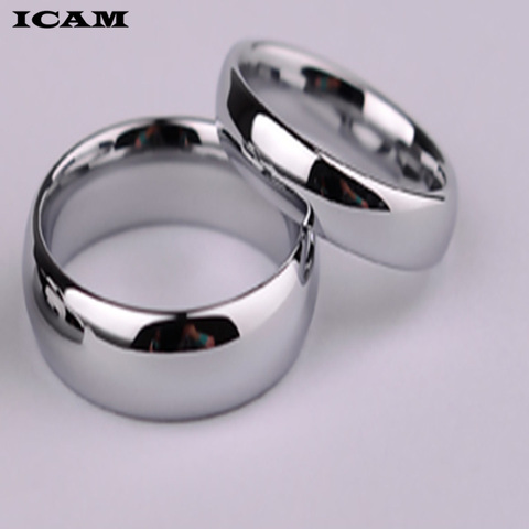 ICAM-anillo de acero y titanio para hombre y mujer, joyería brillante Simple, anillo de pareja ► Foto 1/6