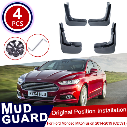 Guardabarros delantero y trasero para Ford Mondeo Fusion MK5 2014 ~ 2022 CD391, guardabarros de coche, guardabarros contra salpicaduras, 2015 2016 2017 2022 ► Foto 1/6