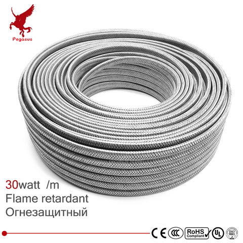 10-30m Shield 220V ignífugo calefacción cable 12mm auto regulat temperatura tubería de agua protección techo deshielo cable de calefacción ► Foto 1/6