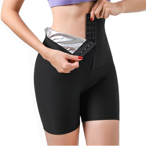 Pantalones moldeadores de cuerpo para Sauna, pantalones adelgazantes con efecto Sauna, ropa moldeadora corta para Fitness, Leggings de entrenamiento para gimnasio ► Foto 1/6