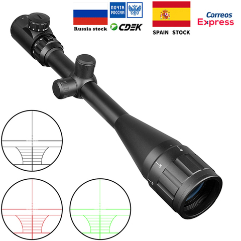 Mira telescópica de Rifle 6-24x50 Aoe, ajustable, verde, rojo, punto de caza, alcance táctico, retícula, mira de Rifle óptico de francotirador ► Foto 1/6