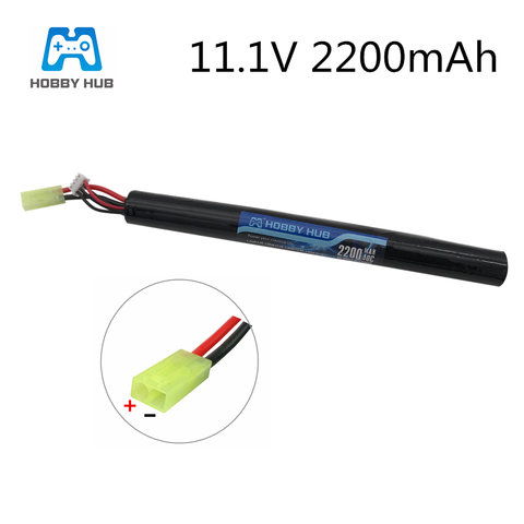 Batería Lipo de 11,1 V, 2200MAH, 18650 40C, AKKU, Mini batería para pistola de Airsoft RC, modelo 40C, 1 Uds. ► Foto 1/2