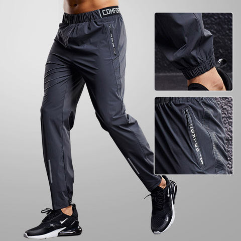 Pantalones deportivos de secado rápido para hombre, ropa para correr con bolsillos y cremallera, para entrenamiento, fútbol, Fitness ► Foto 1/6