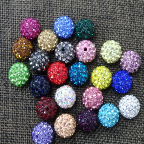 ¡Envío Gratis! Cuentas espaciadoras de diamantes de imitación, redondas, de buena calidad, 10mm, 12mm, DIY, accesorios de costura y fabricación de joyas ► Foto 1/5