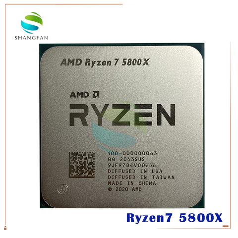 AMD-procesador de CPU Ryzen 7 5800X R7 5800X, 3,8 GHz, ocho núcleos, 16 hilos, 105W, L3 = 32M, enchufe 100-000000063, AM4, sin ventilador ► Foto 1/1