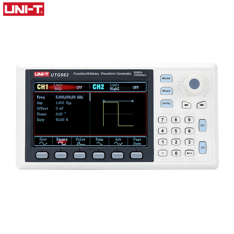 Generador de forma de onda arbitraria UNI-T UTG932 UTG962, fuente de señal de doble canal, 200 MS/s, medidor de frecuencia de 14bits, 30Mhz, 60Mhz ► Foto 1/6