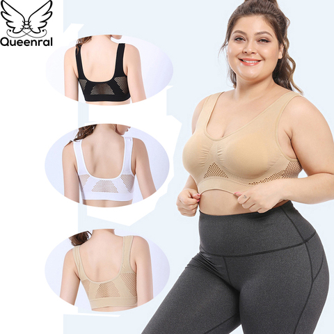 Sujetadores de talla grande sin costuras para mujer, con almohadillas, cómodo, Bralette activo para todos los días de realce, chaleco, sujetador sin hilos ► Foto 1/6