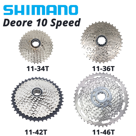 Shimano Deore-Casete de bicicleta de montaña, rueda libre, mtb, M610, M6000, M4100, HG50, HG500, 10S 10V 34T, 36T, 11-42T, 11-46T, 10 velocidades ► Foto 1/6