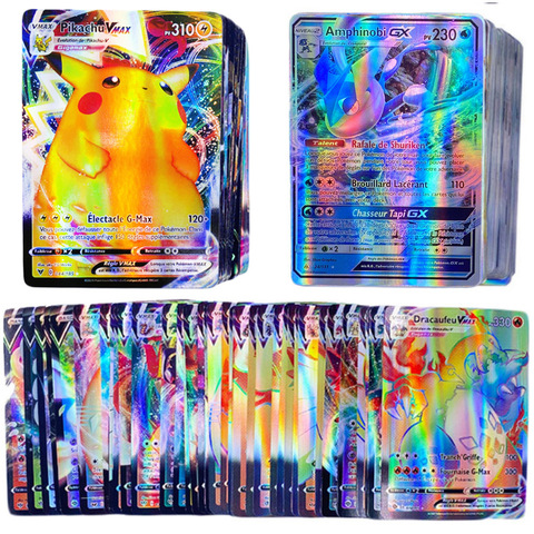 TAKARA TOMY-Juego de cartas coleccionables Pokemon GX versión francesa, cartas brillantes ► Foto 1/6