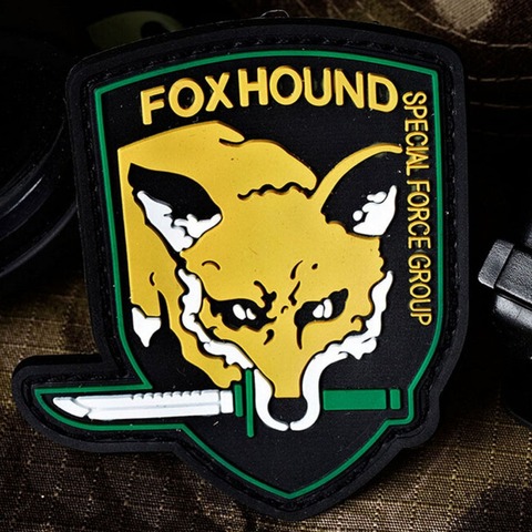 FOXHOUND-Parches de insignia militar de PVC para chaqueta y mochila, equipo de Metal de goma 3D de Pvc ► Foto 1/2