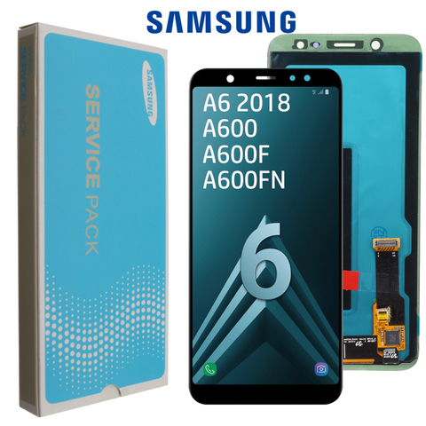 Pantalla Super AMOLED Original de 5,6 pulgadas para SAMSUNG Galaxy A6, 2022, A600, LCD, A600F, A600FN, montaje de digitalizador con pantalla táctil ► Foto 1/6