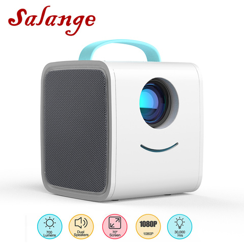 Salange Q2 Mini proyector, proyectores portátil de 700 lúmenes HDMI Puerto AV USB Mini proyector LED Home Theater para regalo de Navidad ► Foto 1/6