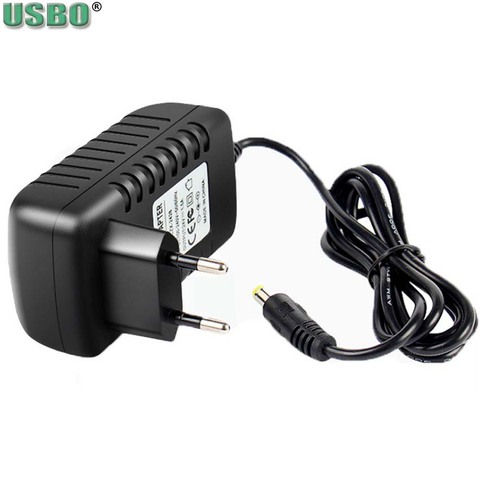 Adaptador de corriente de 3V, 5V, 6V, 9V, 7V, 7,5 V, 12V, 1A, 1,5a, 2A, EU, EE. UU., dc, 5,5x2,5mm, CA a CC, 3V, 1A, 1m, cable de carga de Rusia y Tailandia, negro ► Foto 1/6