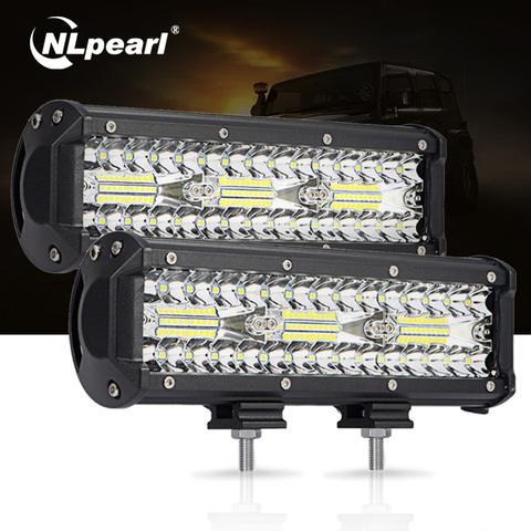 Nlpearl-Barra de luz Led de trabajo de 4-32 pulgadas, Combo de conducción para camiones, tractores todoterreno, 4x4, SUV, ATV, barco, 12V y 24V ► Foto 1/6