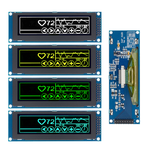 Pantalla OLED Real de 3,12 pulgadas, 256x64, módulo LCD gráfico de 25664 puntos, pantalla LCM, controlador SSD1322, compatible con SPI, 1 unidad ► Foto 1/6