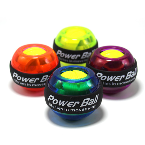 Giroscopio bola fuerza bola giro sin luz de potencia bola para la muñeca ejercitador de brazo Strengthener LED con dispositivo de velocidad 4 colores ► Foto 1/6