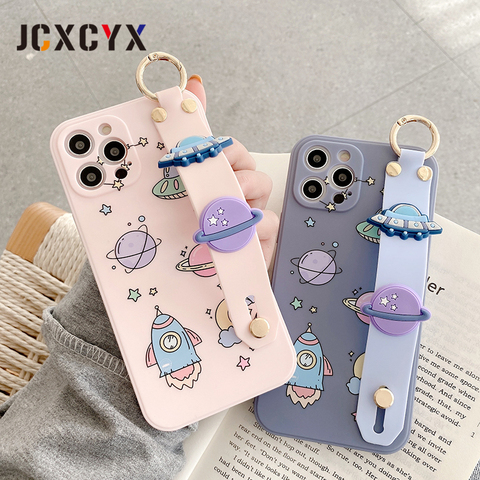 Correa de muñeca para nave espacial, funda suave con cordón para iphone 12 Pro Max 12 MiNi X XR XS 11 Pro Max 6S 7 8 plus SE 2022 ► Foto 1/6