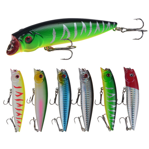 Señuelo Popper duro de Topwater Wobbler, cebo de plástico, 90mm, 11,5g, cebos artificiales, 6 ganchos, cebo de natación para lubina, 1 Uds. ► Foto 1/6