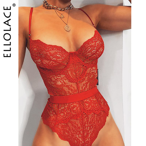 Ellolace-Body de encaje para mujer, traje sin espalda para mujer, monos para mujer, monos ajustados, Body para mujer, mono con espalda descubierta para mujer ► Foto 1/6