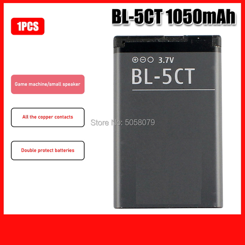 BL-5CT BL5CT batería para Nokia 3720 de 5220 5220XM 6330 6730 6303i C5-02 BL 5CT de alta calidad 1050mAh baterías ► Foto 1/6