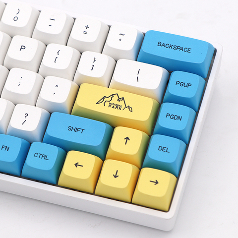 Keypro-teclas PBT para Teclado mecánico con cable USB, para Parque Nacional, tinte térmico, letras de sublimación, 132 teclas ► Foto 1/6