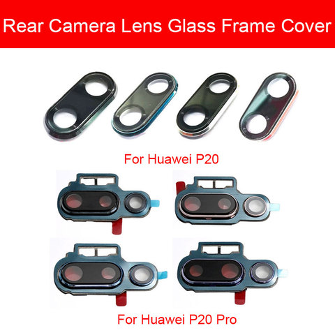 Cámara trasera lente para Huawei P20 / P20 Pro cámara trasera de vidrio de MARCO DE LA CUBIERTA Cubierta de lente de protección reemplazo reparar partes ► Foto 1/6