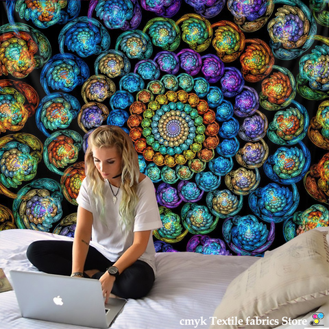 Tapiz indio de pared Tissu Boheme, decoración 3D de Jade para el hogar, Fondo de sala de estar, alfombra de pared, cobija Hippie ► Foto 1/6