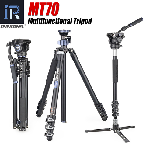 INNOREL MT70-trípode profesional portátil para cámara, monopié, soporte de fotografía, cabezal de vídeo opcional y trípode de escritorio ► Foto 1/5
