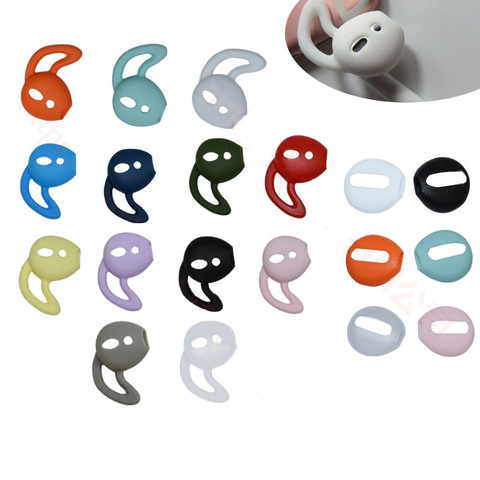 Funda de silicona para auriculares Apple Airpods, cubierta para auriculares internos con gancho, accesorios para auriculares, gran oferta, 2 uds. ► Foto 1/5