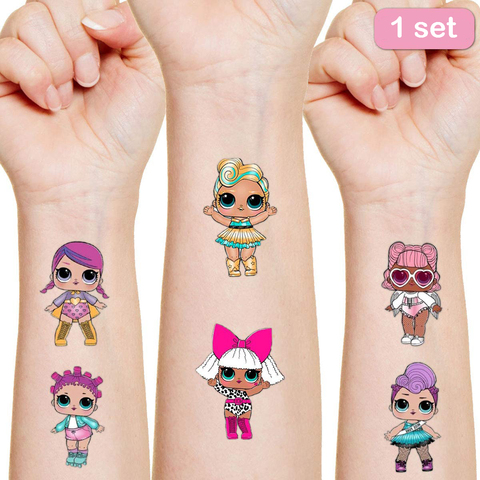 LOL Surprise-pegatinas de tatuajes para niños y niñas, figuras de acción de dibujos animados, de navidad, regalos de cumpleaños, 1 Uds. ► Foto 1/6