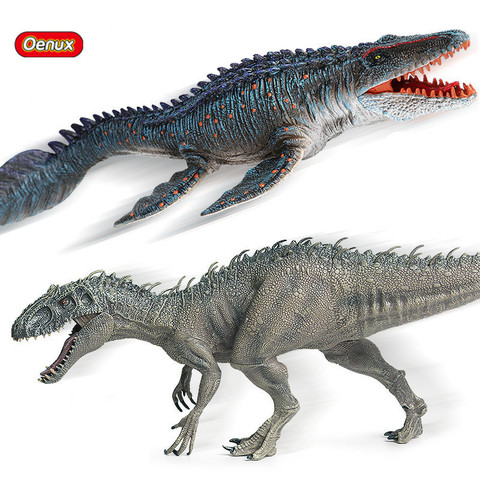Oenux-figuras de acción de animales salvajes de Indominus Rex Mosasaurus, tiranosaurio Dinossauro, juguete para chico ► Foto 1/6