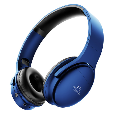 H1-auriculares inalámbricos con Bluetooth, cascos estéreo sobre la oreja con cancelación de ruido, para videojuegos, con micrófono, compatible con tarjeta TF ► Foto 1/6