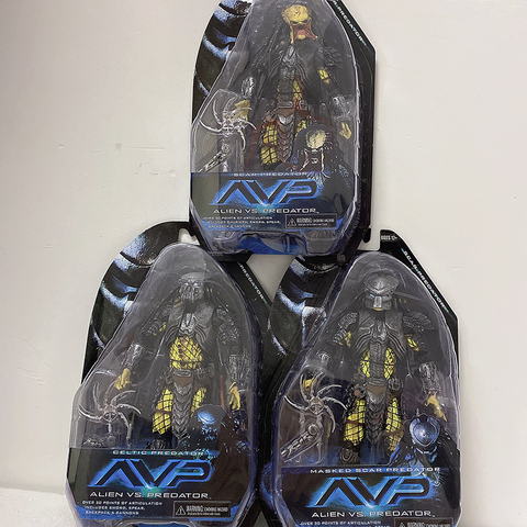 Enmascarado cicatriz depredador AVP Alien vs depredador celta helicóptero depredador figura de acción NECA juguetes de modelos de colección 18cm ► Foto 1/5